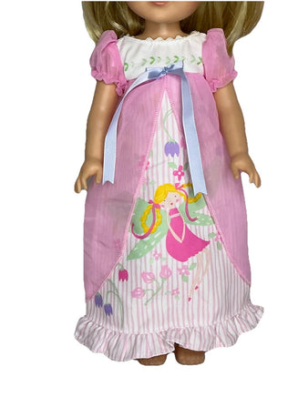 Pink Fairy Nightgown Fits 14.5" Wellie Wisher American Girl Doll Clothing2