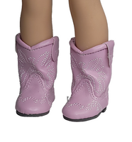 Pink Western Boots Fits 14.5" Wellie Wisher American Girl Doll Shoes2