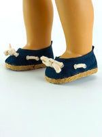 Navy Nautical Flats Fits 18" American Girl Doll Clothing Shoes1