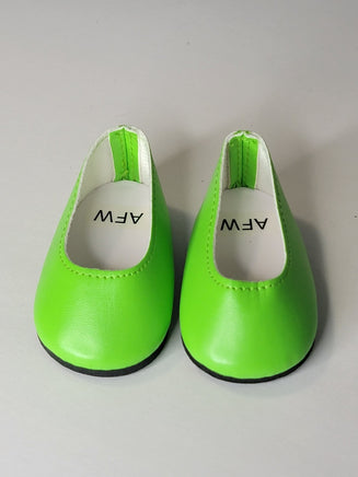 Green Slip On Dress Shoes Fits 18" American Girl Doll Clothing Shoes0