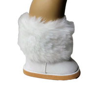 White Fur Boots Fits 18" American Girl Doll Clothes Shoes2