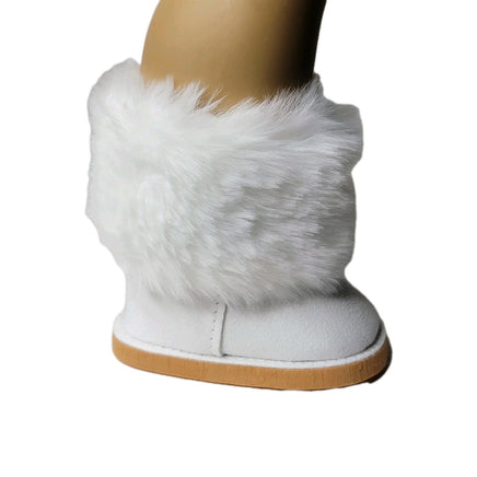 White Fur Boots Fits 18" American Girl Doll Clothes Shoes2