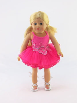 Hot Pink Tutu Ballerina Dress Fits 18" American Girl Doll Clothing0