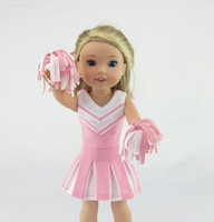 Light Pink Cheerleader Dress Fits 14.5 Wellie Wisher American Girl Doll Clothing0