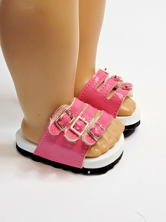 Pink Buckle Sandals Fits 18" American Girl Doll Clothing Shoes0