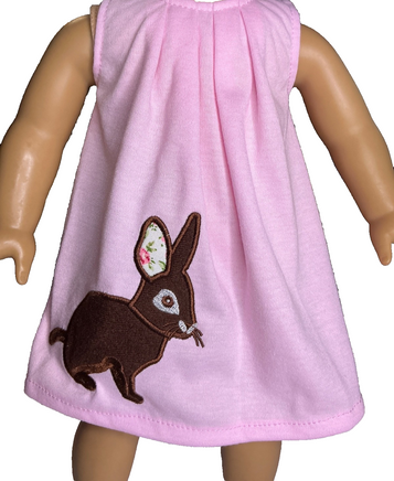 Pink Bunny Dress Fits 18" American Girl Doll Clothing1