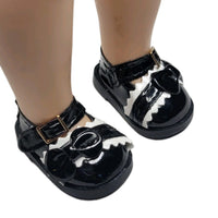 Black Bow Mary Jane Dress Shoes Fits 14.5" Wellie Wisher American Girl Doll1