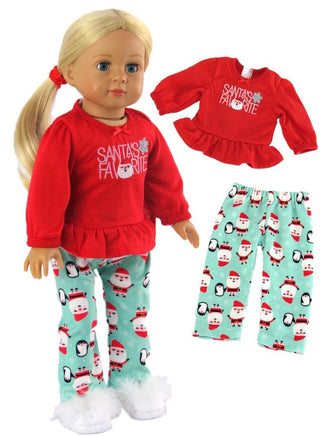 Santa's Favorite Pajama Pant Set Fits 18" American Girl Doll Clothing0