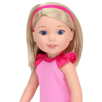 Pink Hearts Pajama Set Fits 14.5" Wellie Wisher American Girl Doll Clothing2