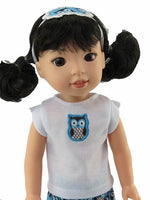 Owl Pajama Pant Set Fits Wellie Wishers 14.5" American Girl Clothes1