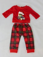 Christmas Puppy Pajama Pant Set Fits 18" American Boy Girl Doll Clothing2