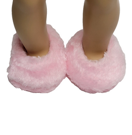 Pink Fuzzy Slippers Fits 18" American Girl Doll Clothing Shoes1