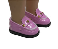 Pink Star Loafers Fits 14.5" Wellie Wisher American Girl Doll Shoes.1