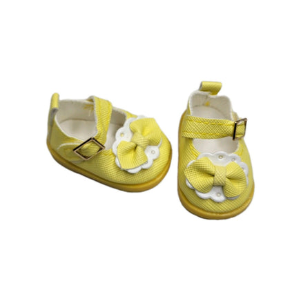 Yellow Mary Jane Dress Shoes Fits 14.5" Wellie Wisher American Girl Doll Shoes3