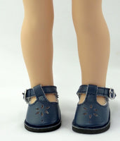 Navy Mary Jane Dress Shoes Fits 14.5" Wellie Wisher American Girl Doll Shoes0