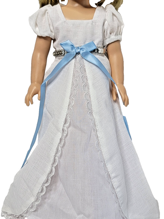 White Victorian Gown Fits 14.5" Wellie Wisher American Girl Doll Clothing1