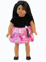 Pink And Black Dress Fits 18" American Girl Doll Clothing1