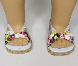 Floral Sandals Fits 18" American Girl Doll Clothes Shoes0