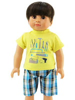 Tools Handyman Plaid Shorts Set Fits 18" American Boy Girl Doll Clothing0