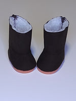 Dark Brown Fur Lined Boots Fits 18" American Girl Doll Clothing Shoes1