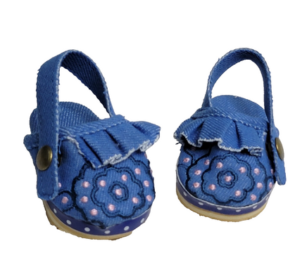 Denim Clogs Fits 18" American Girl Doll Clothing Shoes1