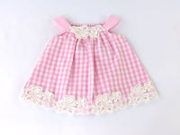 Pink And White Checkered Dress Fits 18" American Girl Doll Clothing1