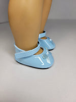 Light Blue Bow Dress Shoes Fits 18" American Girl Doll Clothes Shoes2
