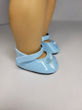 Light Blue Bow Dress Shoes Fits 18" American Girl Doll Clothes Shoes2