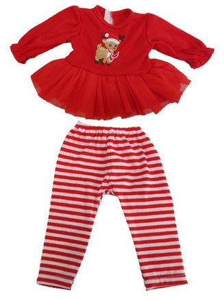 Rudolph Christmas Reindeer Pant Set Fits 18" American Girl Doll Clothing1