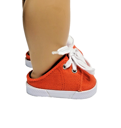 Orange Slip On Sneakers Fits 18" American Girl Doll Clothing Shoes0