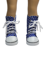Blue Star High Top Sneaker Boots Fits 18" American Girl Doll Clothing Shoes0