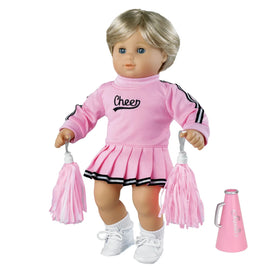 Pink Cheer Uniform Dress 3-piece Fits 15" Bitty Baby American Girl Doll Clothing0