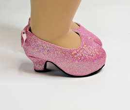 Pink Back Bow Princess High Heels Fits 18" American Girl Doll Clothing Shoes0