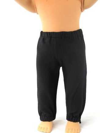 Black Jogger Style Pants Fits 18" American Girl Boy Doll Clothing0