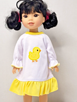 Little Chick Nightgown Fits 14.5" Wellie Wisher American Girl Doll Clothing0