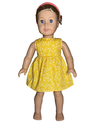 Autumn Dress Cardigan And Headband Fits 18" American Girl Doll Clothing1