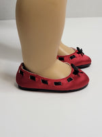 Red And Black Dress Shoes Fits 18" American Girl Doll Clothing Shoes1