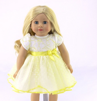 White And Yellow Polka Dot Dress Fits 18" American Girl Doll Clothing0
