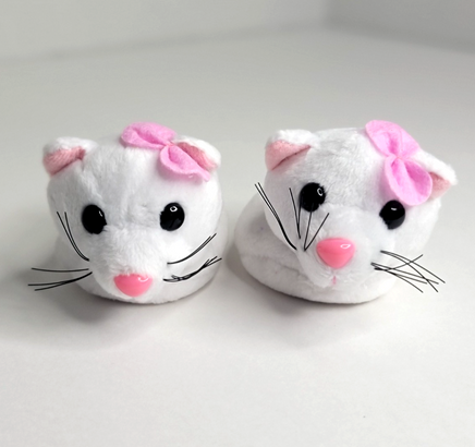 White Kitty Cat Slippers Fits 14.5" Wellie Wisher American Girl Doll Shoes3
