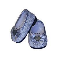 Silver Glitter Heart Dress Shoes Fits 18" American Girl Doll Clothing Shoes0
