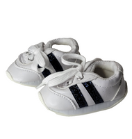 Navy Glitter Stripe Sneakers Fits 18" American Girl Doll Clothing Shoes1