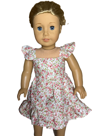 Floral Summer Breeze Dress Fits 18" American Girl Doll Clothing1