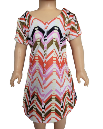Colorful Zig Zag Dress Fits 14.5" Wellie Wisher American Girl Doll Clothing2