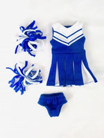 Blue Cheerleader Dress Fits 14.5 Wellie Wisher American Girl Doll Clothing1