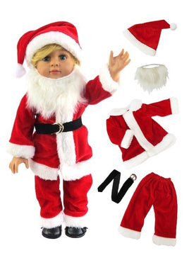 Santa Suit Christmas Outfit Fits 18" American Girl Doll Clothing0