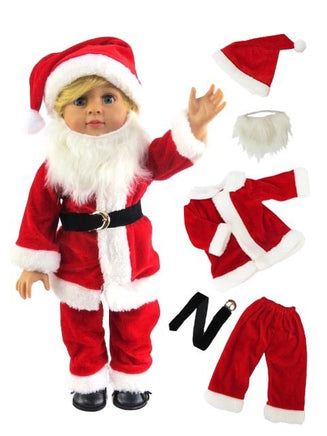 Santa Suit Christmas Outfit Fits 18" American Girl Doll Clothing0