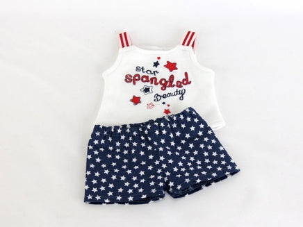 Star Spangled Beauty Shorts Set Fits 18" American Boy Girl Doll Clothing1