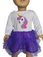 Purple Unicorn Dress Fits 18" American Girl Doll Clothes2