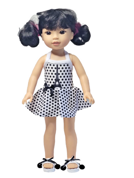 Paris Eiffel Tower Swimsuit Fits 14.5" Wellie Wisher American Girl Doll Clothing0