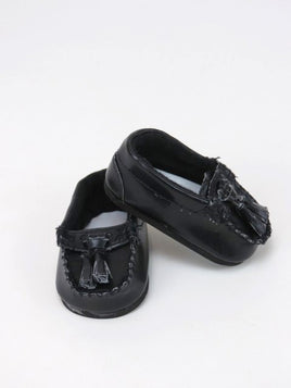 Black Little Loafers Fits 18" American Girl Doll Clothing Shoes0